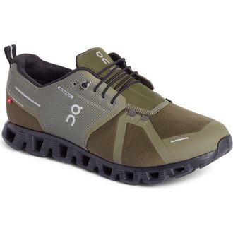 On Cloud 5 Waterproof Running Shoe in Olive/Black at Nordstrom, Size 10.5