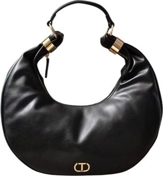 Twinset Tassen, Dames, Zwart, ONE Size, Polyester, Hobo Tas Eclipse Grande