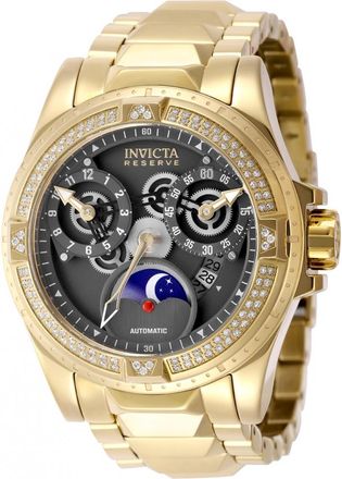 Invicta Reserve Excursion Automatic Diamond Gunmetal Dial Mens Watch 48550