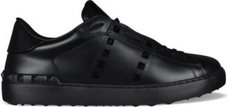 Valentino Garavani Open Sneakers - Heren - Sneakers - Zwart - 40 EU - Leer - Schoenen