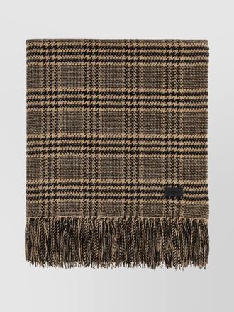 Saint Laurent embroidered silk cashmere scarf