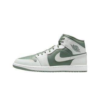 Nike Jordan 1 Mid Sneaker - unisex - Sport - Groen - Maat: 42 EU Leer