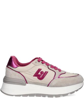 Liu Jo chunky-sole lace-up sneakers - women - Rubber/Fabric/Suede/Nylon - 37 - Neutrals