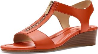 Michael Kors Berkley Wedge Sandals Womens Wedge Shoes Mimosa : 8.5 M, Leather