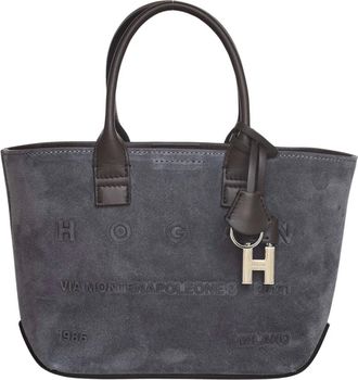Hogan Tassen, Dames, Grijs, ONE Size, Leer, Mini Tas