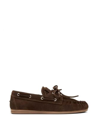 Alohas Alohas Rowan su&egrave;de bruine leren loafers