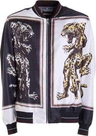 Roberto Cavalli Panther Print Bomber Jacket, Brand Size 46 ( US Size 36 )