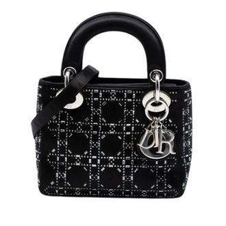 Dior Pre-owned Lady Dior - Dames - Vintage Mini Tas - Zwart - ONE Size - Satijn - Vintage