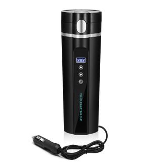 OEM Hervidor El&eacute;ctrico Para Coche De 12 V/24 V, Taza De Agua Caliente Para Coche, Cami&oacute;n O Viaje, Mini Hervidor El&eacute;ctrico De 450 Ml Con Pantalla Lcd Y Con