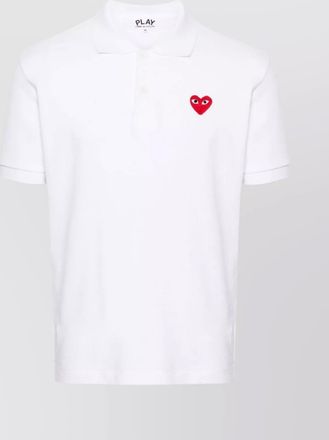 Comme Des Gar&ccedil;ons emblem polo t-shirt buttoned placket