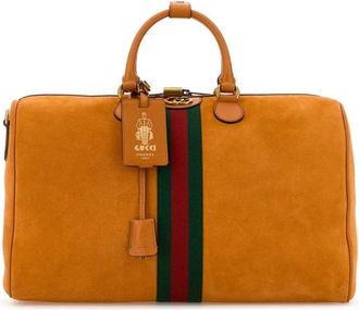Gucci Orange Suede Medium Gucci Savoy Travel Bag