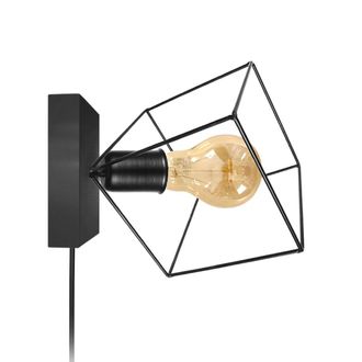 Tosel Aplique de pared metal Alt.37cm antracita ;Pantalla: bronze