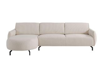 VENTE-UNIQUE.COM Sof&aacute; rinconera tela beige