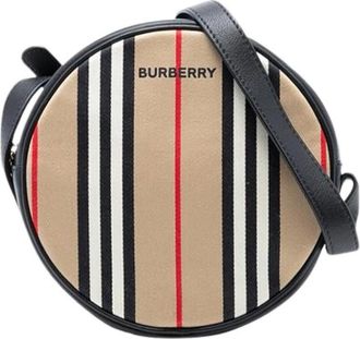 Burberry Pre-owned Canvas Crossbody Tas - Dames - Vintage Schoudertas - Beige - ONE Size - Vintage