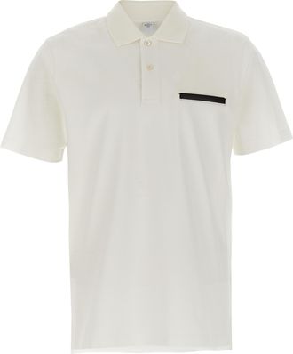 Berluti Mens Leather Tab Polo Shirt