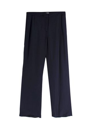 Serena Bute Navy Trousers with Contrast Stitching Size M