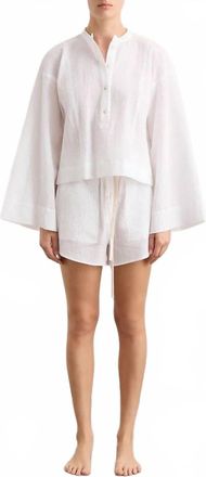 Bondi Born Hastings Relaxed Sleeve Top In White