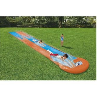 Trade Shop Trade Shop - Scivolo Doppio Acquascivolo Giochi Giardino Gonfiabili Con Spruzzi 488 Cm 52328