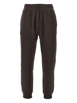 Emporio Armani drawstring-fastening track pants - men - Cotton/Polyester/Spandex/Elastane - M - Brown