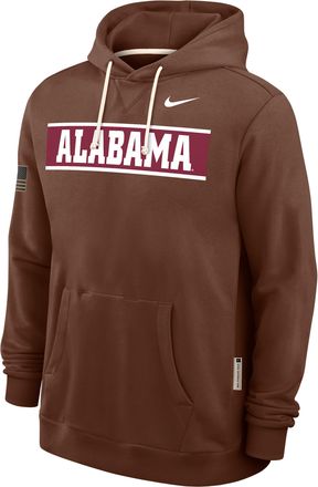 Nike Alabama 2026 Military Appreciation Standard Issue Nike Mens Dri-FIT College Pullover Hoodie in Brown | 03AZ2GYABN-4EB