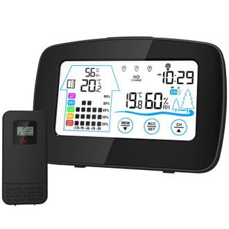 OEM Estaci&oacute;n Meteorol&oacute;gica Por Radio Con Sensor Exterior, Radio Reloj Digital Dcf, Term&oacute;metro/higr&oacute;metro, Term&oacute;metro Inal&aacute;mbrico Con Pilas