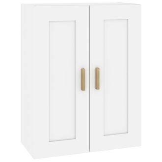 vidaXL Armario De Pared Madera De Ingenier&iacute;a Blanco 69,5x32,5x90 Cm Vidaxl