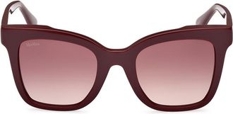 Max Mara Brown MM0067 Acetate Square Sunglasses