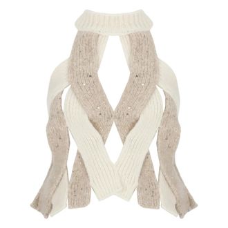 PESERICO Truien & Vesten, Dames, Beige, S, Wol, Aurea Top