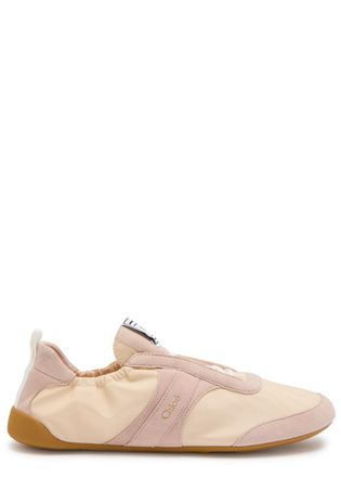Chlo&eacute; Kick Panelled Nylon Sneakers - Beige - 36 (IT36 / UK3)