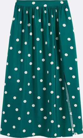 La Redoute Collections Lange vloeiende rok, stippenprint