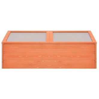 Berkfield Home Greenhouse Wood 100x50x34 cm in Brown | Size: 100 x 50 x 34 cm