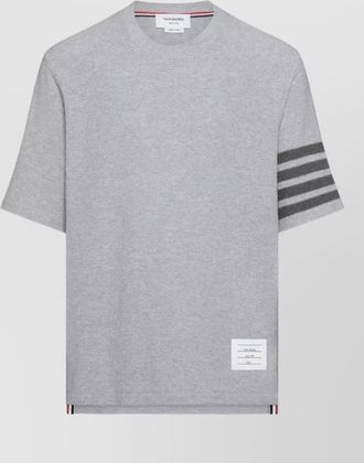 Thom Browne short sleeve pique t-shirt signature four bar