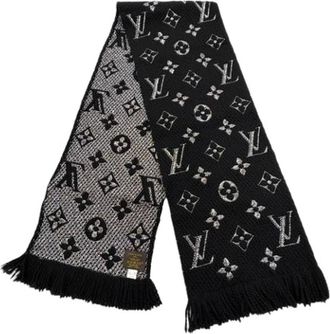 Louis Vuitton Vintage, unisex, Zwart, ONE Size, Wol, Pre-owned Stole