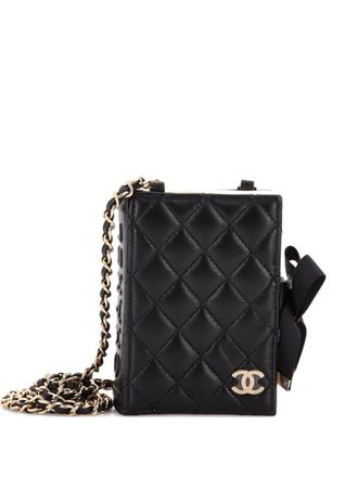 Chanel CC Book Card Holder with Chain Quilted Lambskin crossbody bag - Nero