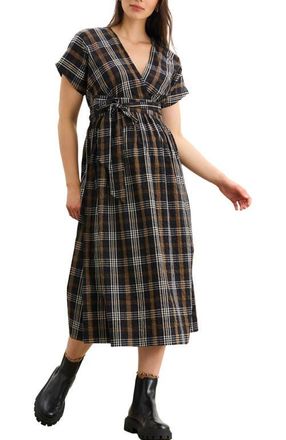 Hatch The Autumn Plaid Carolina Dress in Black Multi Plaid at Nordstrom, Size 0