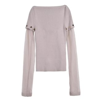 Sportmax Dames, Blouses & Shirts, Beige, Maat: S Viscose