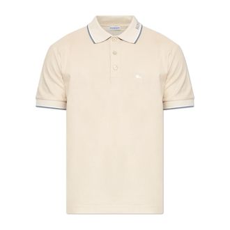 Burberry Polo Shirts, male, Beige, Size: XS Evan Cuff Polo