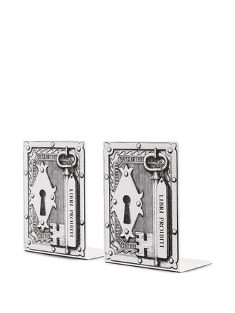 Fornasetti Libri Proibiti bookends - unisex - Iron - One Size - Black