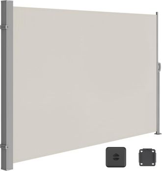 Songmics Toldo lateral extensible de 200 x 300 cm de color beige