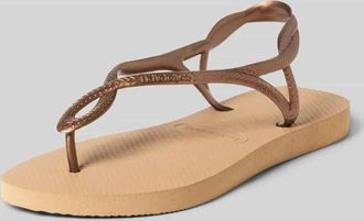 Havaianas Sandalen mit Logo-Detail Modell Luna in Rose Gold, Gr&ouml;&szlig;e 35/36