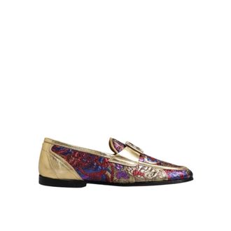 Dolce & Gabbana Loafers, male, Multicolor, Size: 6 US Multicolor Jacquard Logo Loafer Shoes