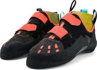 Generic Mens Lightweight Durable Climbing Shoes - Anti-Slip Indoor Outdoor Rock Climbing Sneakers for Bouldering Training (Orange,8.5)