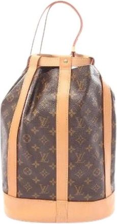 Louis Vuitton Pre-owned Bucket Bags, female, Brown, Size: ONE SIZE Pre-owned Randonn&eacute;e Monogram Shoulder Bag
