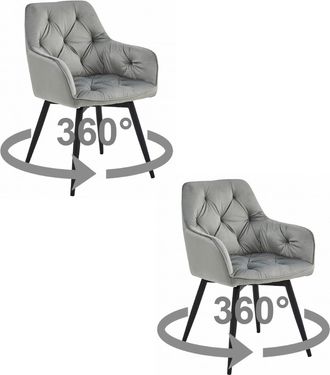 OEM Silla Jork360 - Terciopelo Gris Plateado / Patas Negras X 2