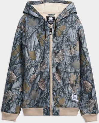 Ecko Backcountry Hooded Bomber Jacket in Woodland at Nordstrom, Size X-Large