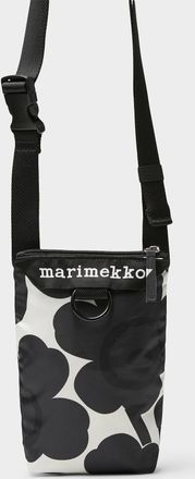 Marimekko Womens Neat Unikko black fabric phone clutch