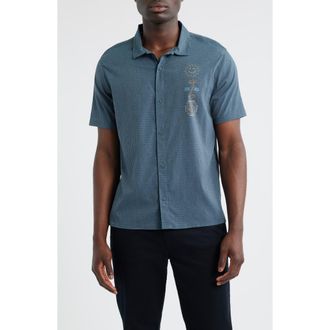 Roark Bless Up Trail Performance Short Sleeve Button-Up Shirt in Orion at Nordstrom, Size X-Large