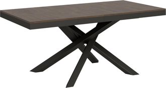 Itamoby Mesa extensible 90x180/284 cm efecto madera nogal, hierro