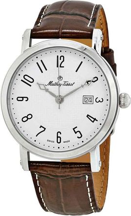 Mathey-Tissot City White Dial Brown Leather Mens Watch H611251AG
