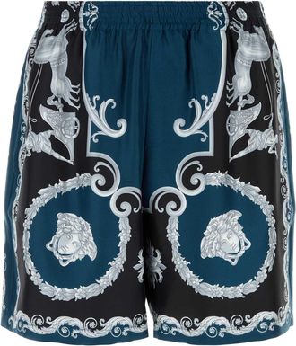 Versace Printed Silk Bermuda Shorts